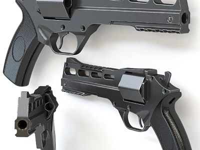 Black Tactical Pistol With Ergonomic Grip And Modern Precision Engineered Components 3d model