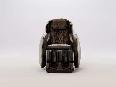 Modern Leather Massage Chair With Ergonomic Design Comfortable Seating And Foot Massage 3d model