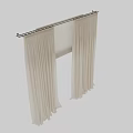 Elegant Beige Linen Curtains With Natural Drape Design And Open Window