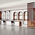 Elegant Luxury Jewelry Store Interior With Glass Display Cases And White Counters