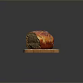 Bread sandwich bread pudding bean paste bread cheese bread big column bar breakfast bread European bread 3d model