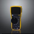 Yellow And Blue Digital Multimeter With LCD Display Control Knob And Buttons 3d model