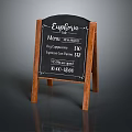 Restaurant Building Exterior Wooden Menu Board Displaying Prices And Contact Information