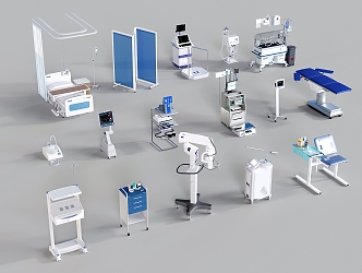 Modern Medical Equipment Medical Examination Equipment Bed Medical Equipment Screen 3d model