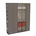Sleek Modern Wardrobe With Glass Doors Interior Storage Drawers And Hanging Space