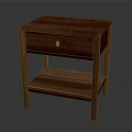 Wooden Nightstand With Single Drawer And Lower Shelf Simple Functional Design
