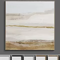 Modern Abstract Canvas Painting With Beige White Gold Brown Textured Tones
