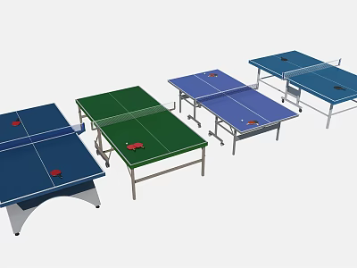 Different Colored Ping Pong Tables For Indoor Sports Training Equipment 3d model
