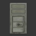 Vintage Metal Safe With Drawer Door And Industrial Steel Construction