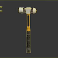 Professional Hardware Tool Hammer With Metal Head Yellow And Gray Non Slip Handle Durable Use