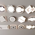 Ceiling lamp square ceiling lamp round ceiling lamp geometric ultra-thin bedroom living room simple 3d model