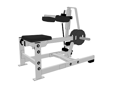 Fitness Equipment Leg Press Machine With Metal Frame Weight Plates And Adjustable Seat Design 3d model