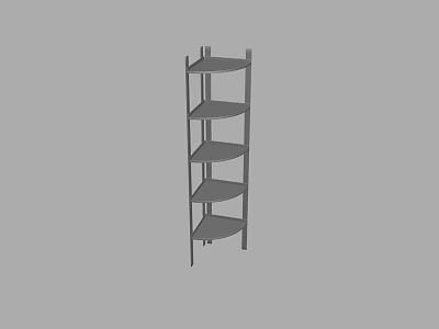 Modern Multilayer Shelving Unit With Simple Design For Home Storage And Organization 3d model