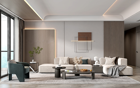 modern living room 3d model