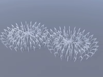 Two White Radiant Garden Ornaments With Delicate Snowflake Like Plant Inspired Design 3d model