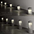 Outdoor Lights With Concrete Cylindrical Design And Bright Light Emission For Outdoor Use