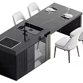 Nakajima Table and Chair Combination 3d model