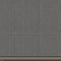 Interior Wall Design With Gray Woven Texture Vertical Stripes And Wooden Floor