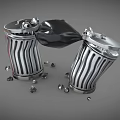 Modern trash can 3d model