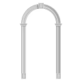 White Archway Component With Decorative Columns And Classic Architectural Design