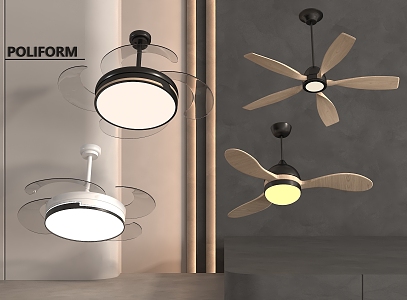 Fan light ceiling fan light fan 3d model