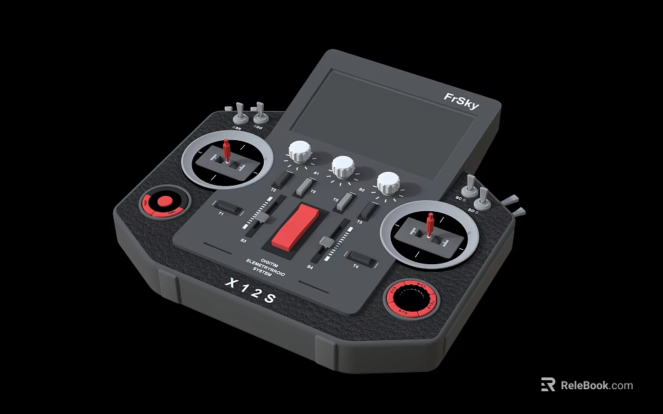 JRDY X12S Entertainment Electronics Remote Controller With Display Screen And Control Buttons 3d model 