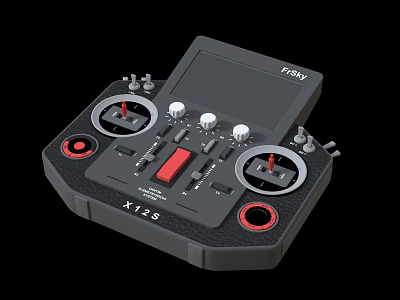 JRDY X12S Entertainment Electronics Remote Controller With Display Screen And Control Buttons 3d model