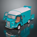 minibus minivan driverless bus school bus van box car 3d model