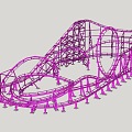 Children's roller coaster 3d model