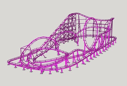 Children's roller coaster 3d model