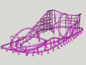 Children's roller coaster 3d model