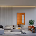 Modern reception area 3d model