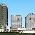 Modern High Rise Buildings With Vertical Gardens In Innovation Park Architectural Design