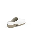 Fashionable White Clogs With Sturdy Brown Sole Perfect For Daily Wear