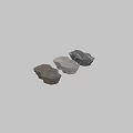 Three Stone Shaped Coffee Tables With Different Colors For Natural Living Space