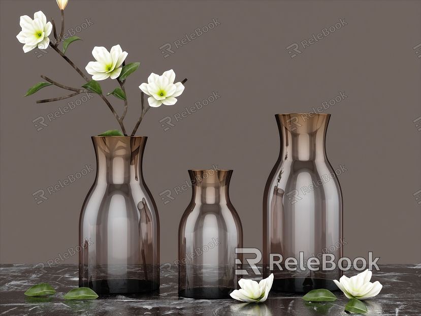 Modern Vase North-style Clear Glass Vase model