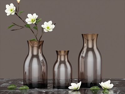 Modern Vase North-style Clear Glass Vase model