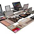 Assorted Makeup and Cosmetics Collection Featuring Perfume Eyeshadow Palettes Blush and Lipstick