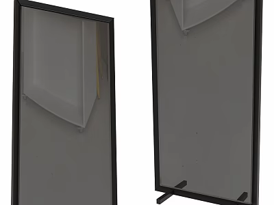 Full Length Floor Standing Mirrors with Black Frame for Home Decoration Use 3d model