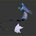 Futuristic Blue And Silver Game Movie Character With Streamlined Humanoid Design Glowing Accents Detailed Armor