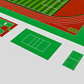 Modern Football Stadium Collection 3d model