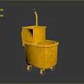Mop Bucket Mop Automatic Drying Mop Bucket Mop Bucket Mobile Mop Drying Bucket Mop 3d model
