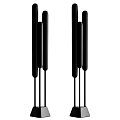 Black Modern Minimalist Floor Lamp With Multi Rod Design For Home Interior Decor