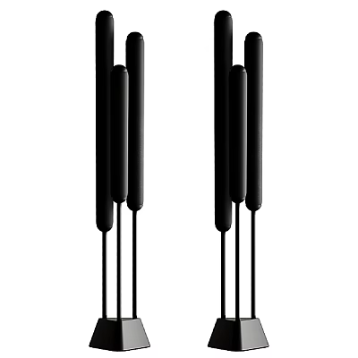 Black Modern Minimalist Floor Lamp With Multi Rod Design For Home Interior Decor 3d model