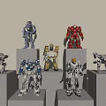 Modern Robot Toy Doll Gundam Robot Collection Handset 3d model
