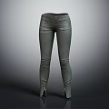 Stylish Dark Slim Fit Pants With Zipper Details And Fitted Design