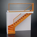 Wooden Staircase With Black Metal Railing Wooden Handrail And Steps