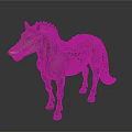 Green Mythical Hybrid Animal with Striped Skin Crocodile Head Horse Body Sharp Teeth Reptilian Tail