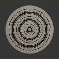 Intricate Circular Disc Design Featuring Multi Layered Concentric Patterns And Symbols 3d model