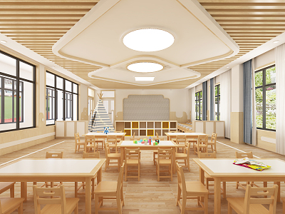 Modern Kindergarten Classroom 3d model